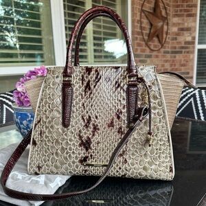 Brahmin Priscilla Satchel Stone Carlisle - $445